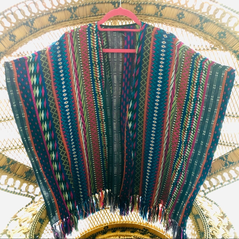 Forever 21 poncho Aztec tribal boho